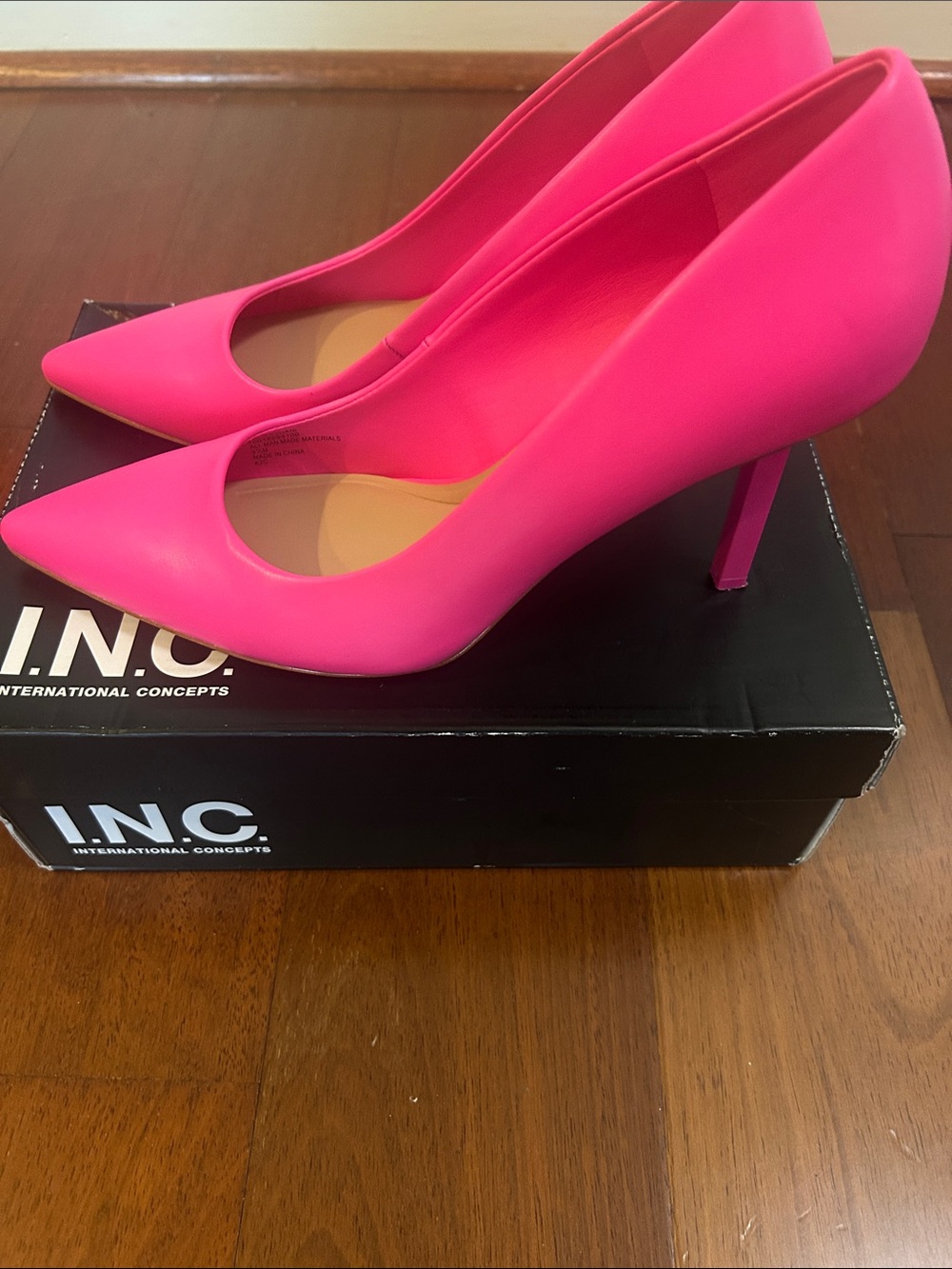 INC International Concepts Neon Pink Pointed-Toe Stiletto Pumps